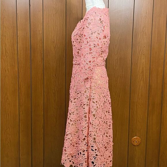 Oscar De La Renta Floral Guipure Lace Midi Dress size 6 - Picture 7 of 14